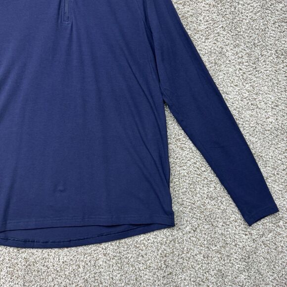 Under Armour 1/4 Zip Fleece Shirt Men's Medium Blue Lightweight Pullover New - Picture 5 of 16
